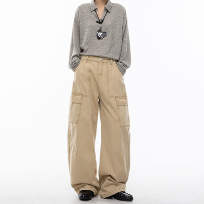 Side pocket straight leg work pants