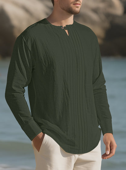 Round neck long sleeved men's top