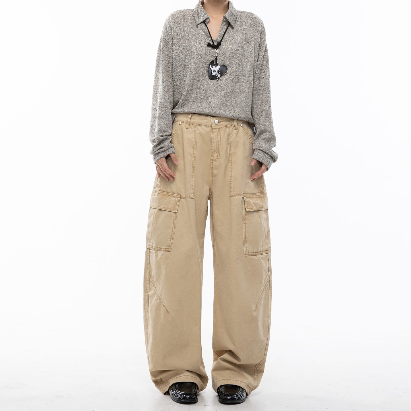 Side pocket straight leg work pants
