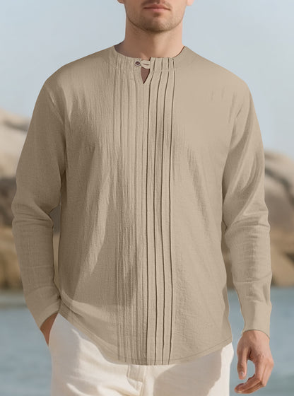 Round neck long sleeved men's top