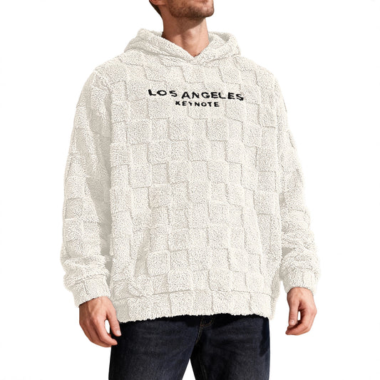 Men's loose letter embroidered hoodie