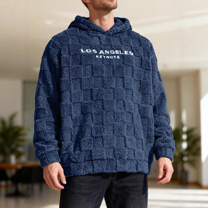 Men's loose letter embroidered hoodie