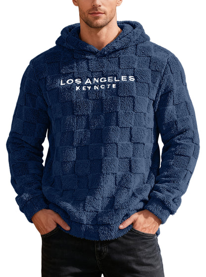 Men's loose letter embroidered hoodie